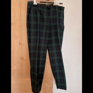 Plaid Green & Navy Pants